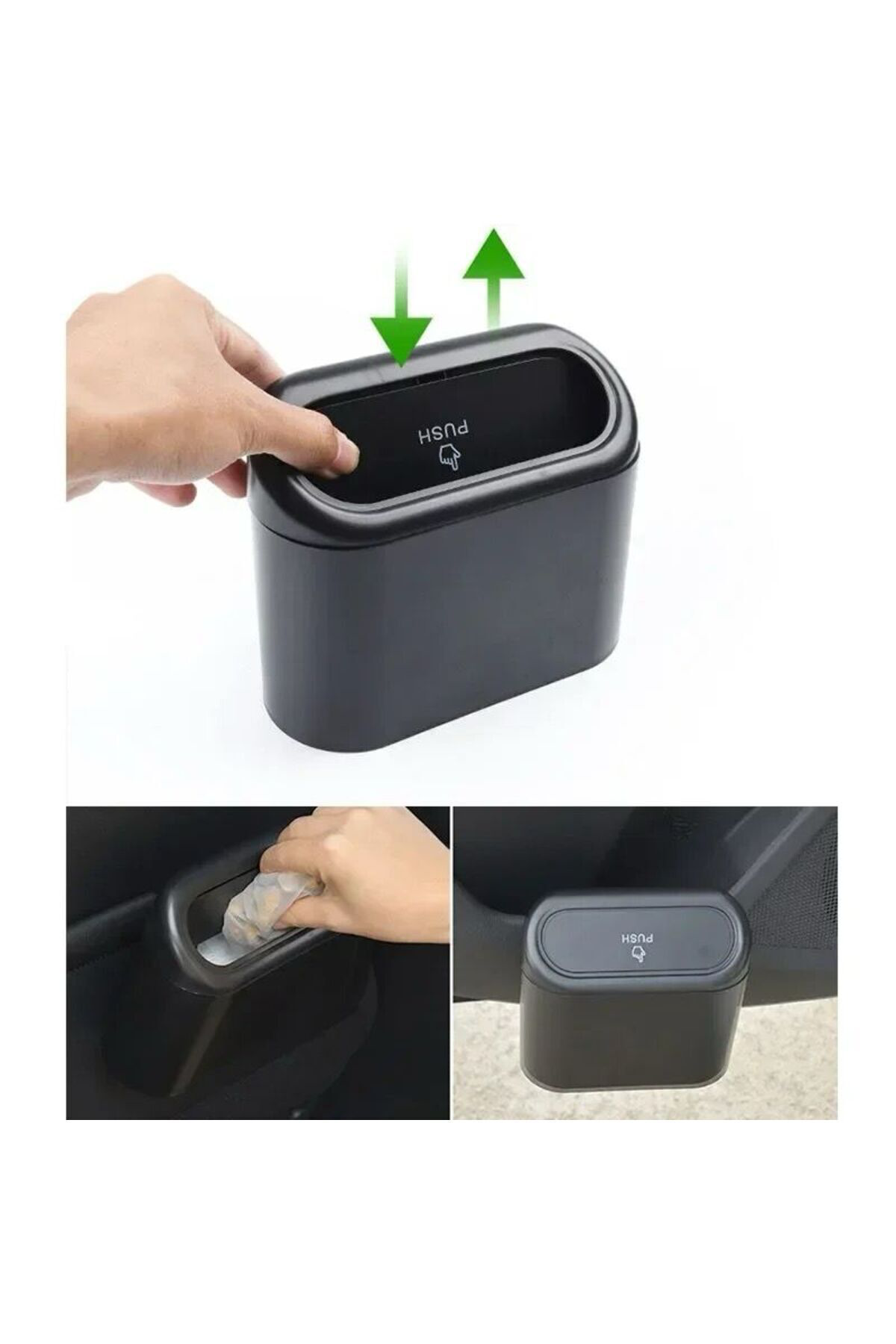 Minİ Oto Araç İçi Çöp Kovası Kutusu Ofis Çöp Kovası Portatif Taşı