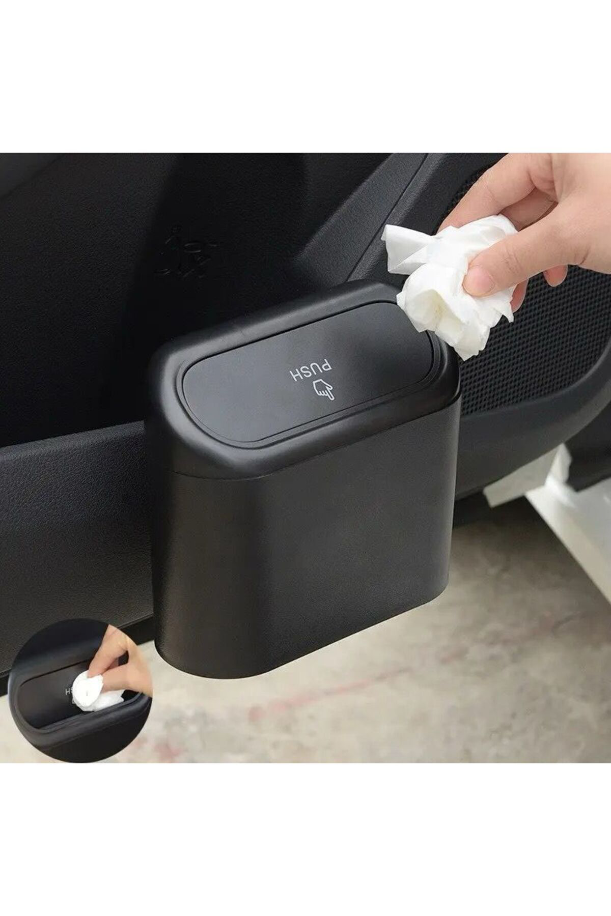 Minİ Oto Araç İçi Çöp Kovası Kutusu Ofis Çöp Kovası Portatif Taşı