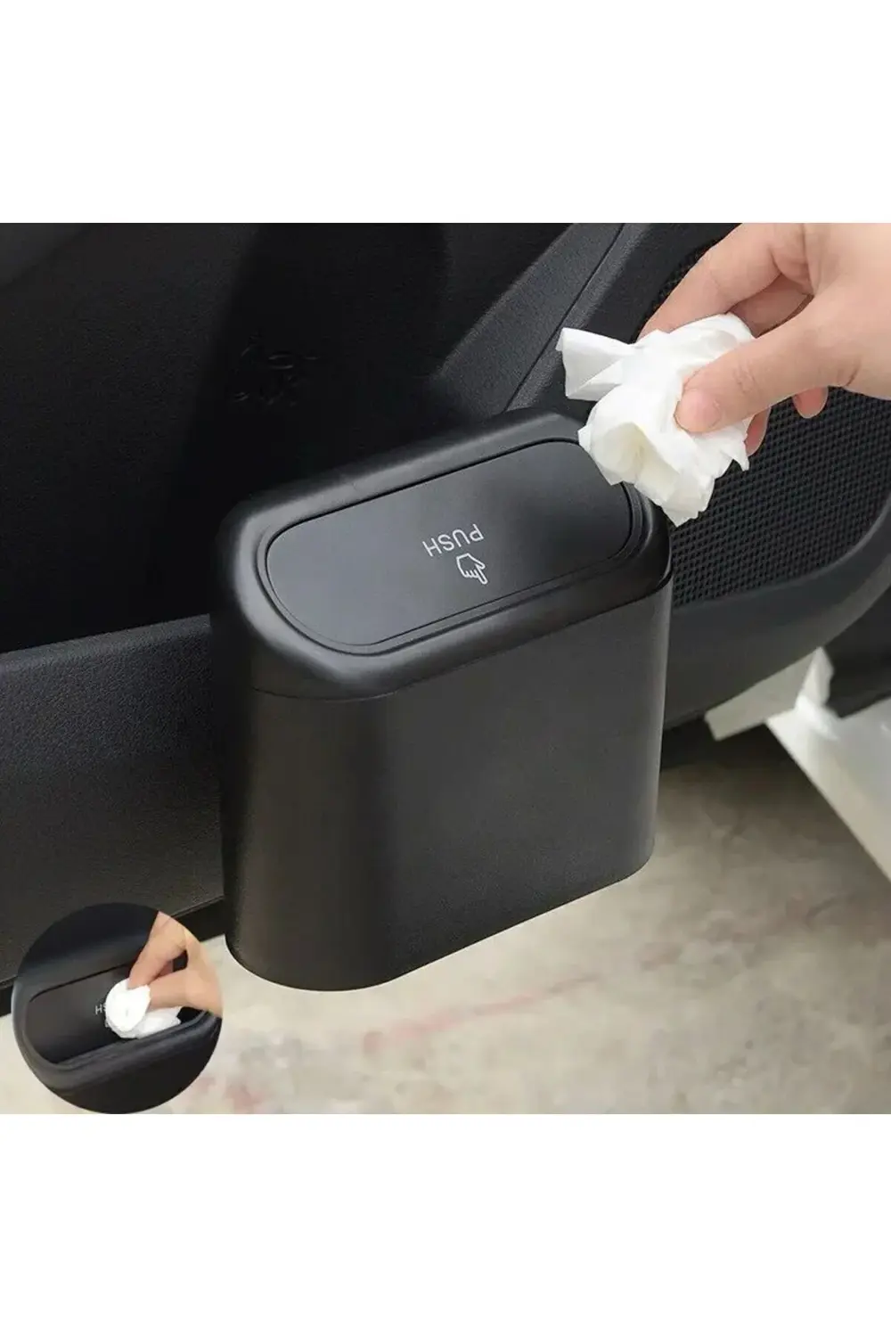 Minİ Oto Araç İçi Çöp Kovası Kutusu Ofis Çöp Kovası Portatif Taşı