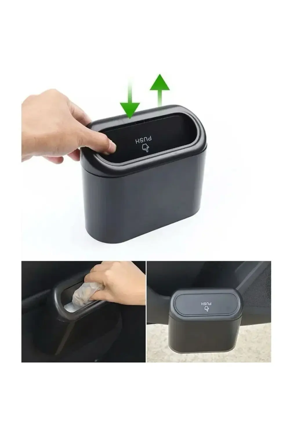 Minİ Oto Araç İçi Çöp Kovası Kutusu Ofis Çöp Kovası Portatif Taşı