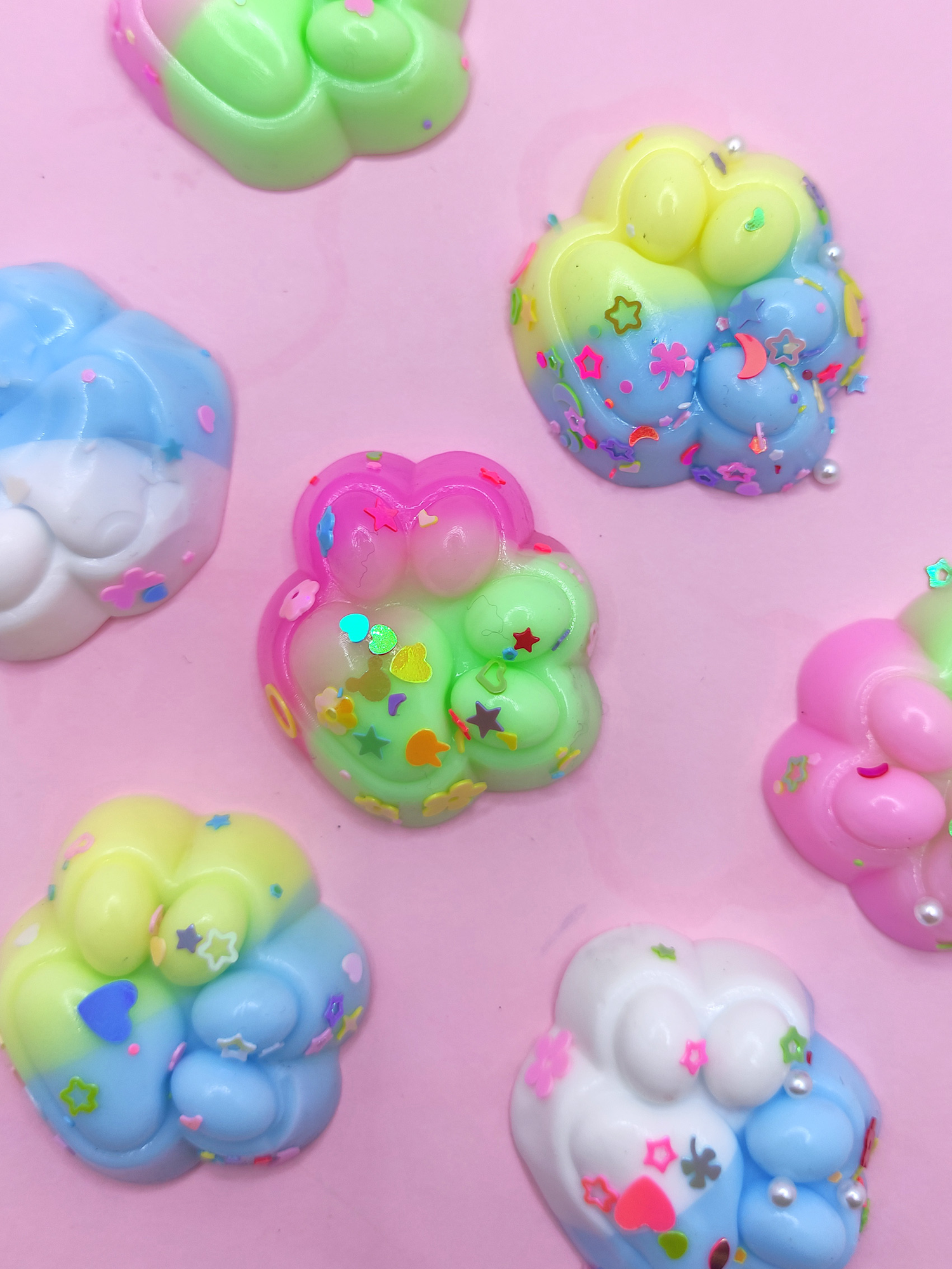 Limmy Mini Pati Taba Squishy Kedi Pati Sikma 3,5 Cm Pullu Pati Sukuşi -