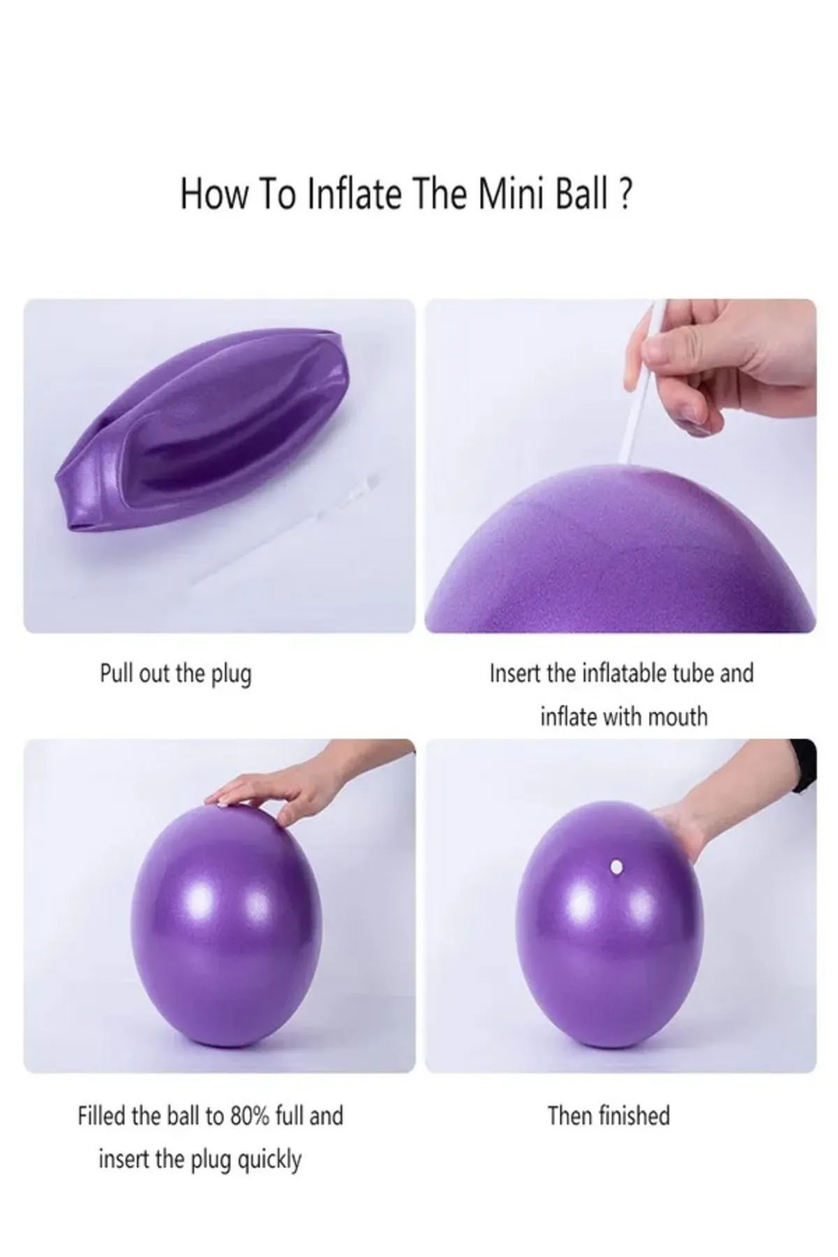 Jet Mini Pilates Topu 25 Cm Plates Denge Topu Ve Şişirme Çubuğu Mavi