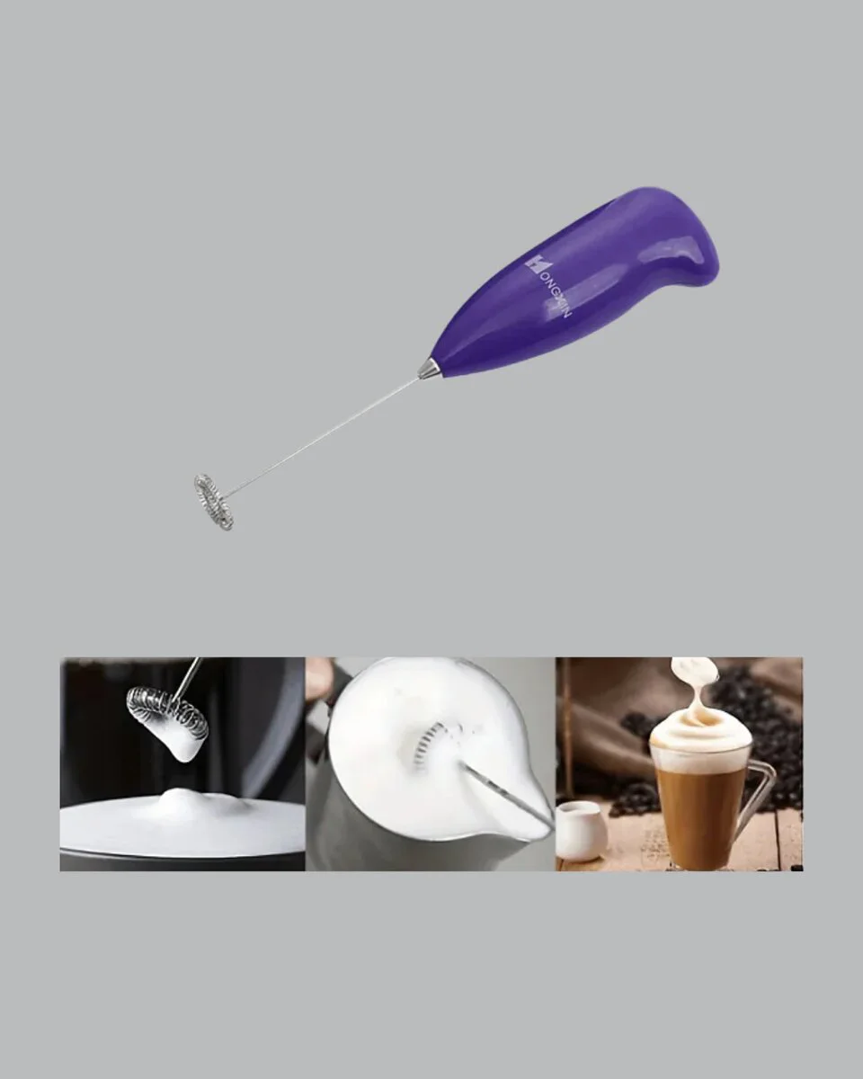 Mini Pilli Portatif Karıştırıcı – Kahve Köpürtücü, Cappuccino ve Frappe Hazırlayıcı