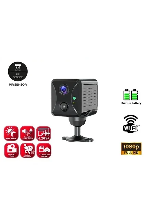 Mini Pır Sensörlü Algılamalı Sesli Konuşmalı 1080p Hd Wifi Kamera Mini Pır Sensörlü Algılamalı Sesli Konuşmalı 1080p Hd Wifi Kamera