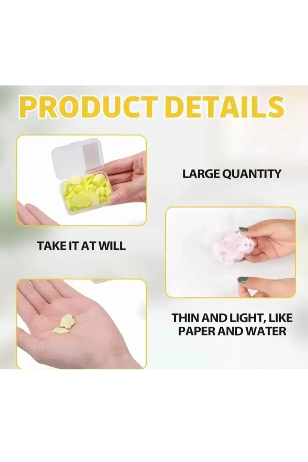 Mini Pratik Taşınabilir Çeşitli Kokulu Sihirli Sabun
100 Adet Min