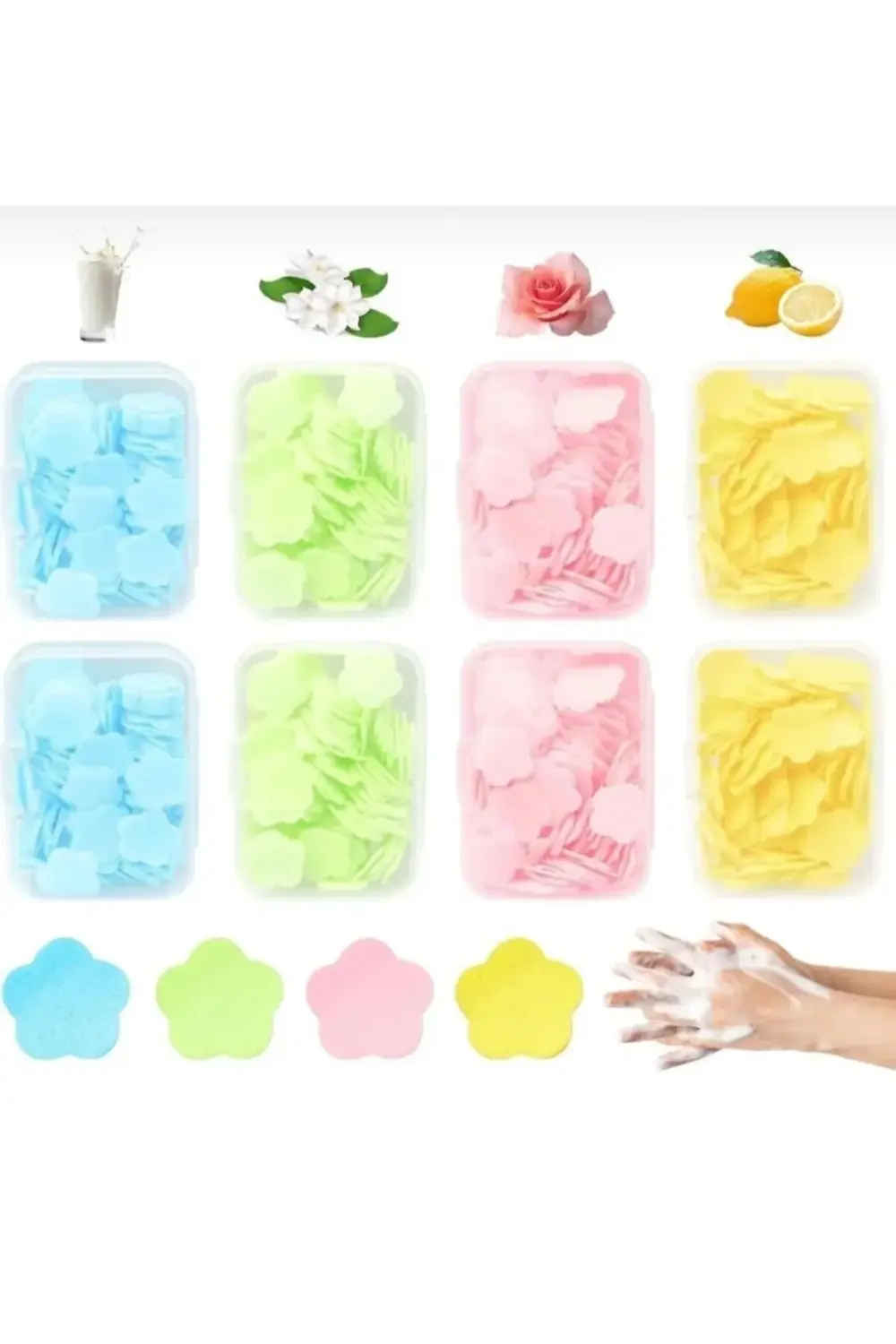 Mini Pratik Taşınabilir Çeşitli Kokulu Sihirli Sabun
100 Adet Min
