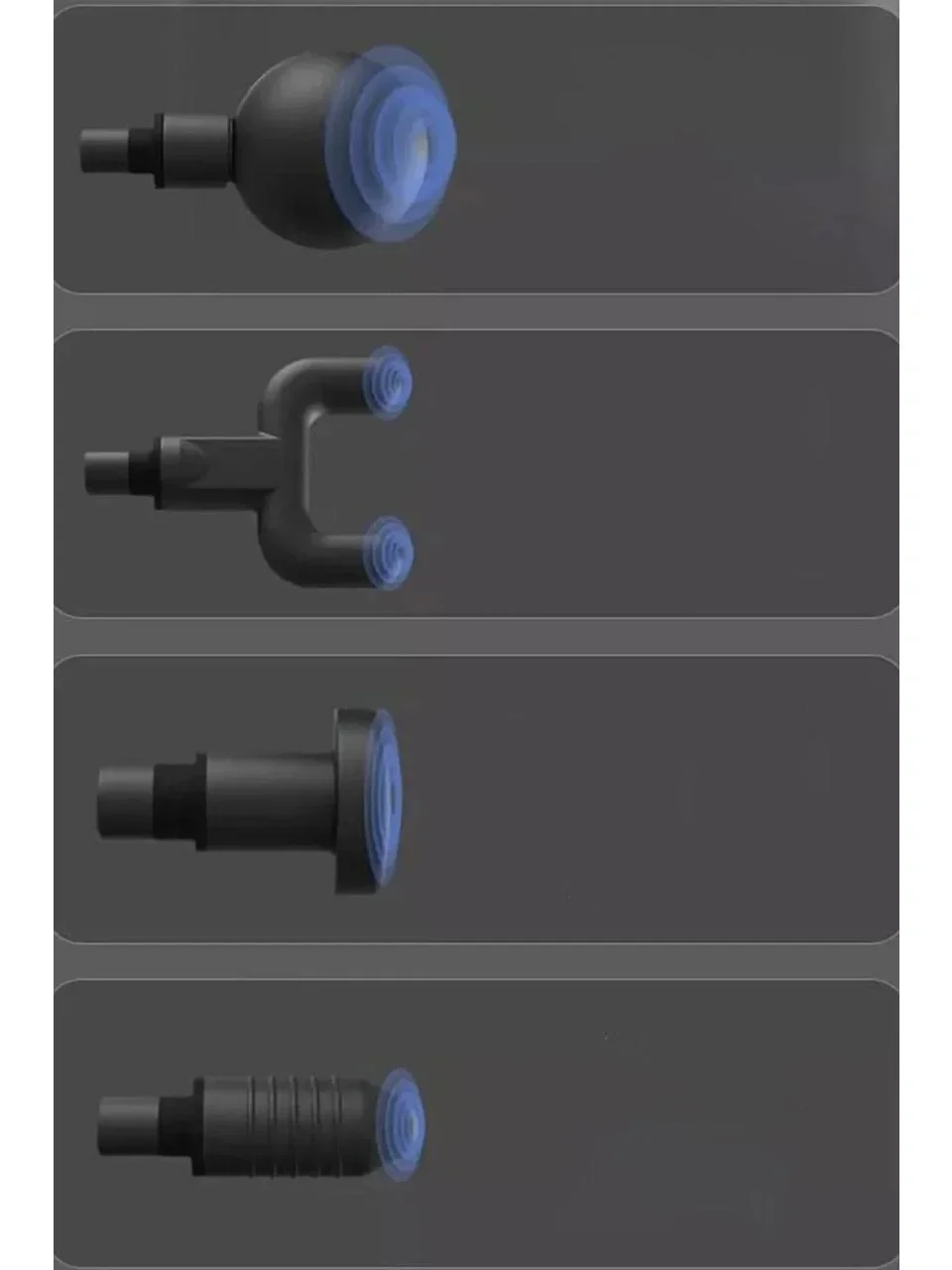 Mini Profesyonel Şarjlı Masaj Aleti 4 Başlıklı KH-800