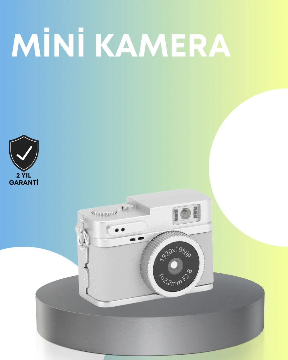 Mini Retro Dijital Kamera 1080P Full HD | Dahili 128GB & 2MP - Anıları Kaçırmayın
