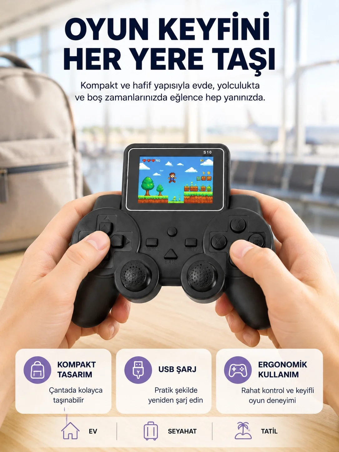Mini Retro Oyun Konsolu S10 2.8 İnç Ekran Taşınabilir Klasik Atari Yeni Nesil Fiyatı, Yorumları ve Özellikleri