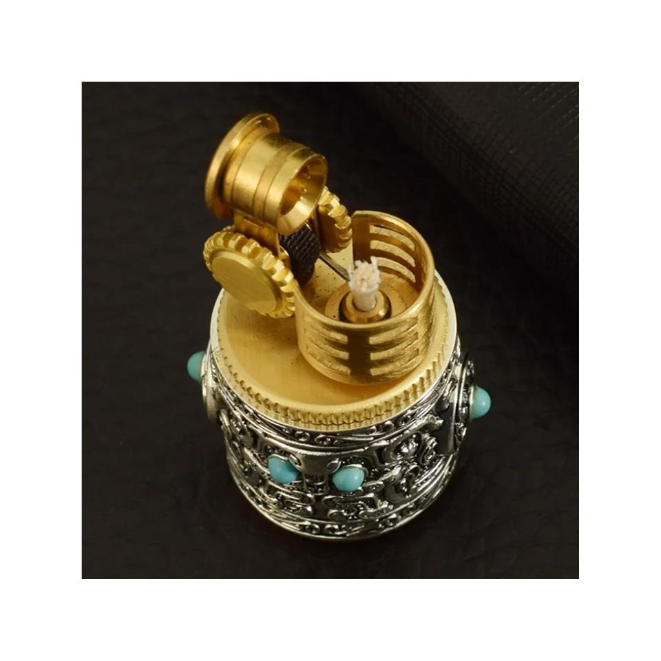 Mini Retro Sultan Benzinli İşlemeli Kadın Çakmak