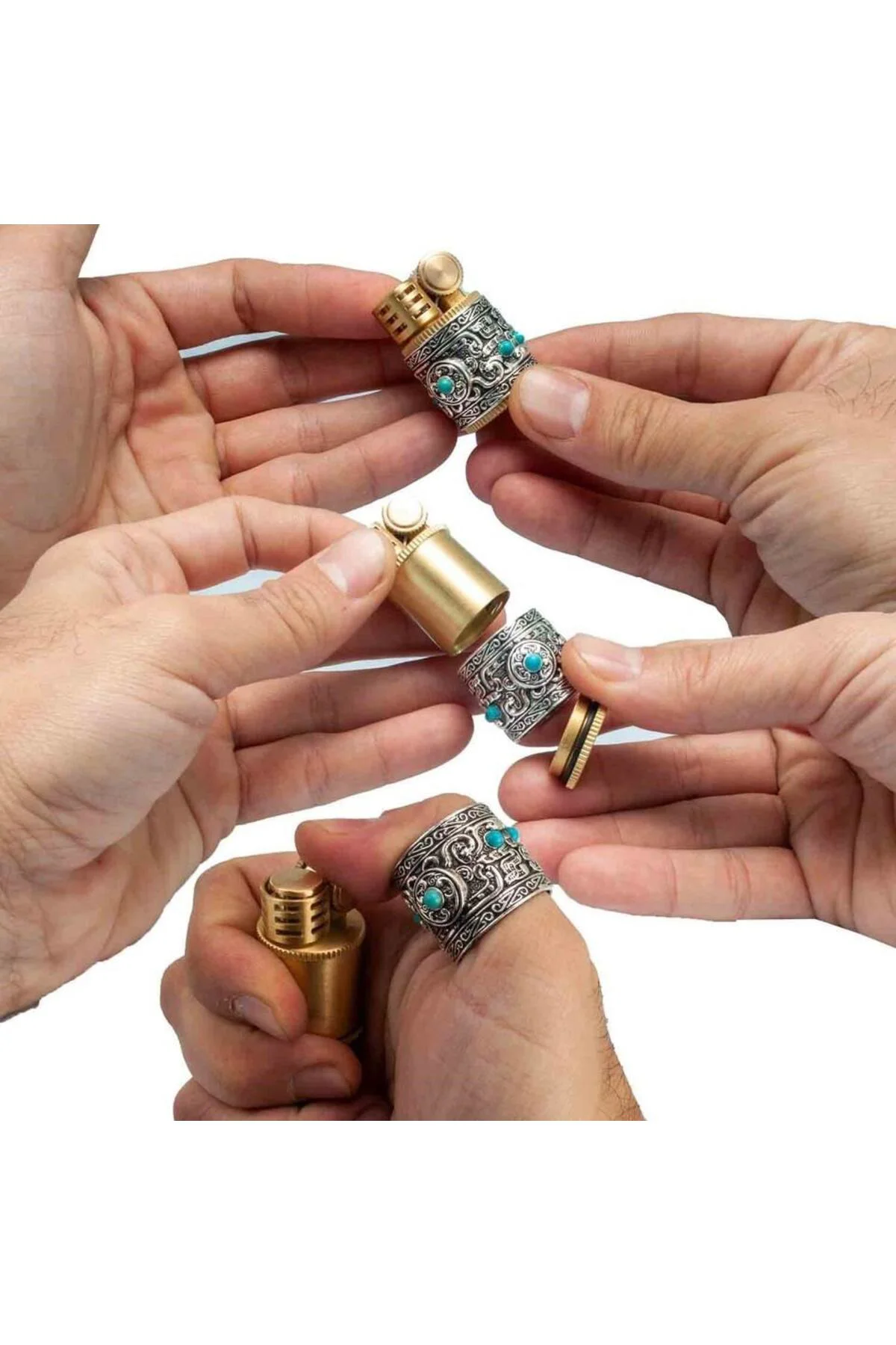 Mini Retro Sultan Benzinli İşlemeli Kadın Çakmak