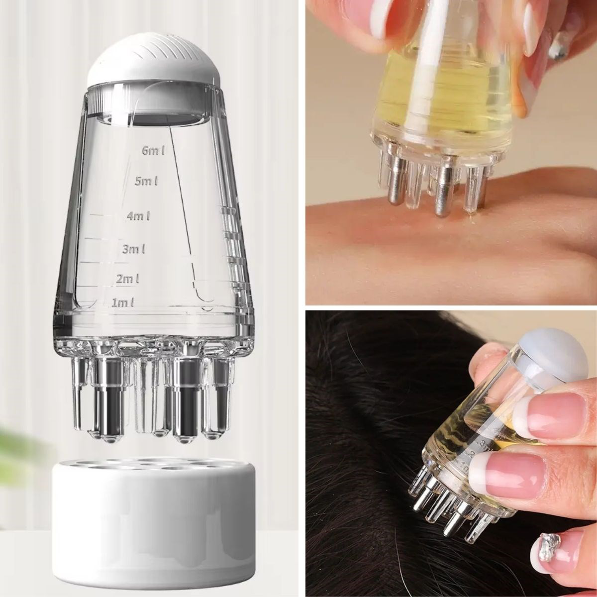 Mini Saç Derisi ve Cilt Bakım Serum Aplikatörü Saç Serum Şişesi ( Mini Saç Derisi ve Cilt Bakım Serum Aplikatörü Saç Serum Şişesi (