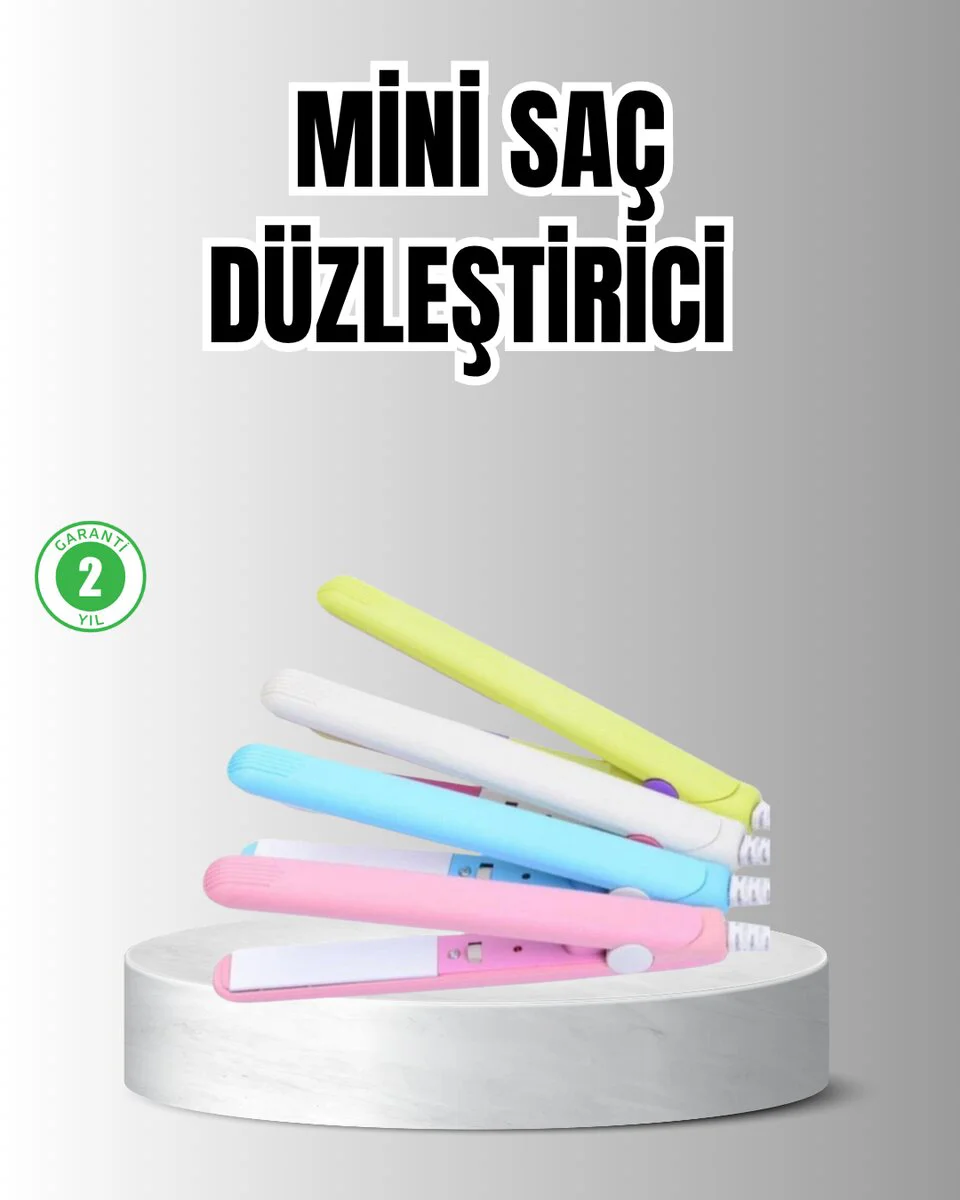Mini Saç Düzleştirici – Taşınabilir Seramik Kaplama, 180°C Hızlı Isınma ve Seyahat Dostu Tasarım