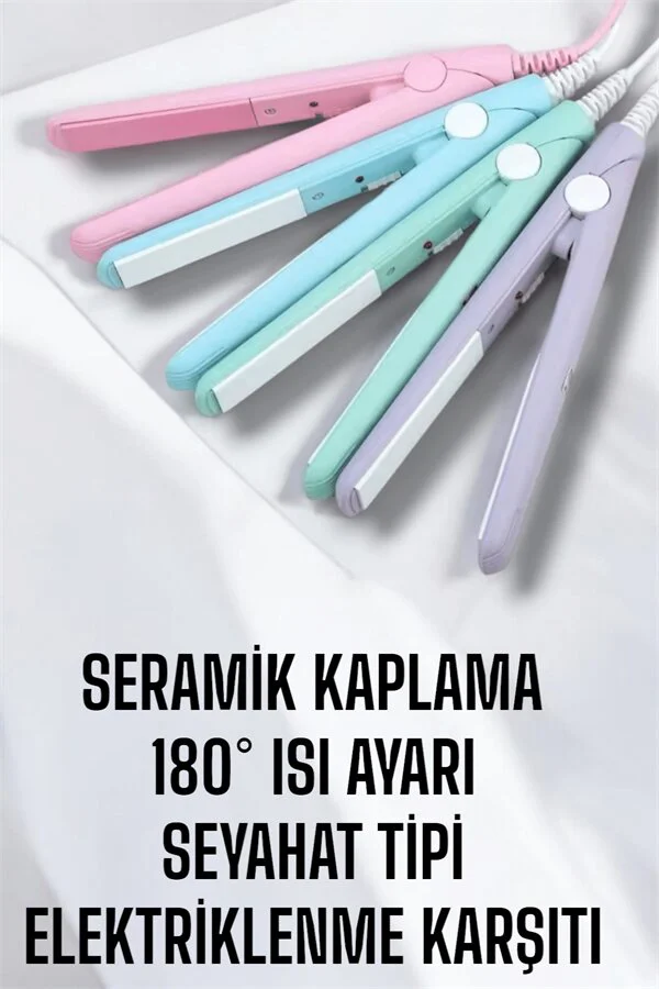 Mini Saç Düzleştirici - Kompakt, Hafif ve Elektriklenme Karşıtı