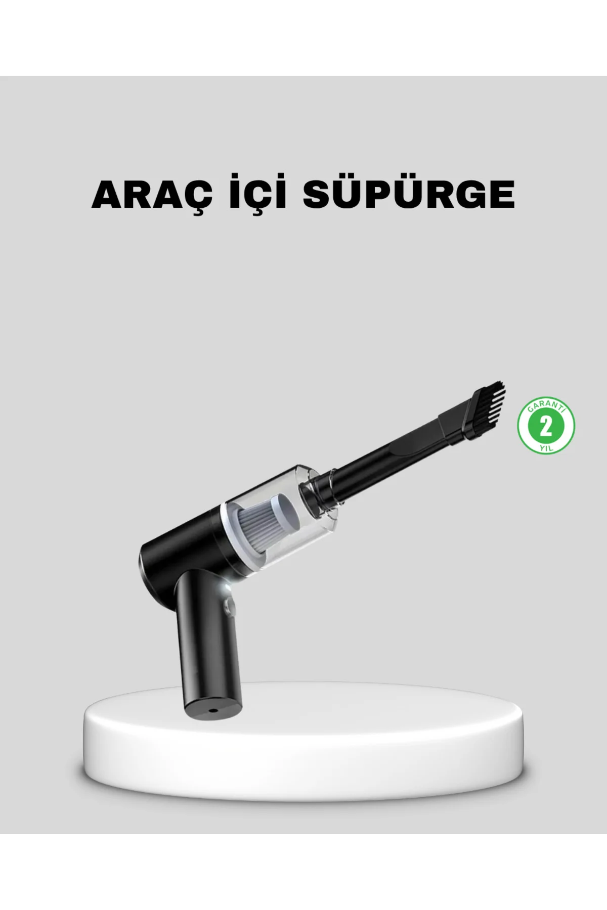Mini Şarjlı Araç Süpürgesi – 120W Güçlü Motor, 5500PA Vakum Emiş,