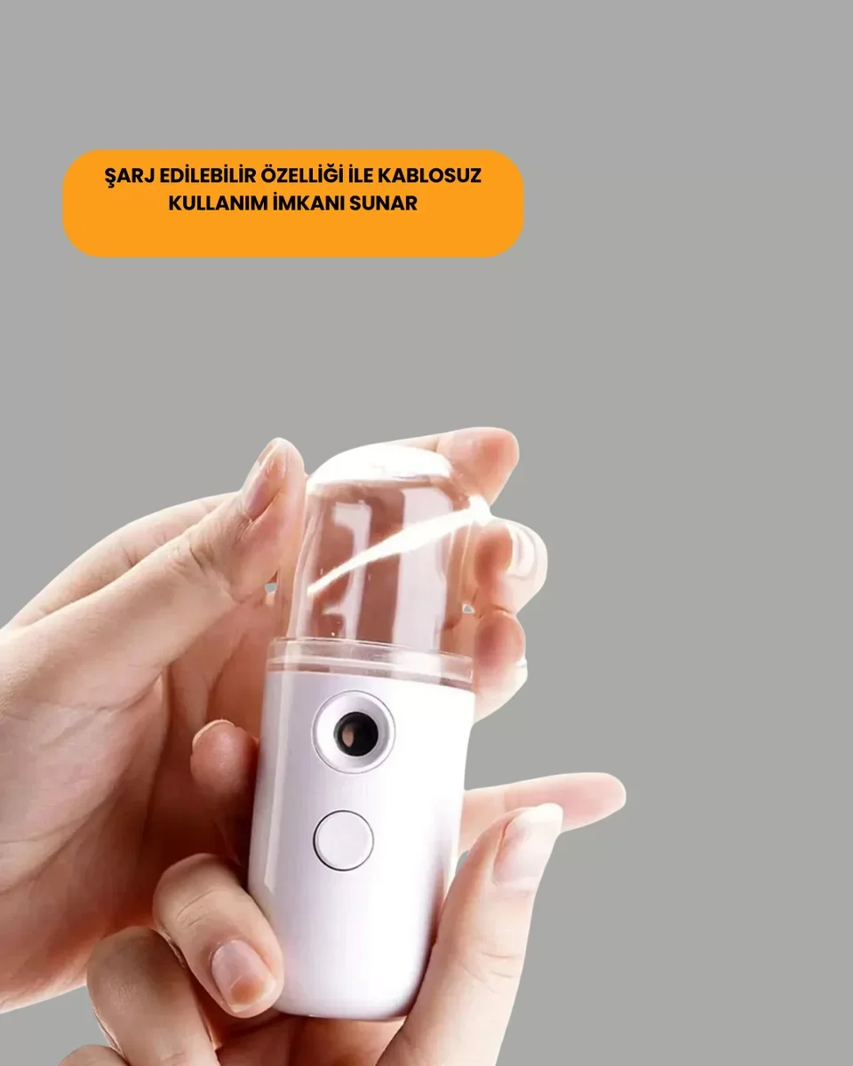 Mini Şarjlı Buhar Nemlendirici – Kablosuz, Taşınabilir ve Cilt Bakımında Yeni Nesil Çözüm