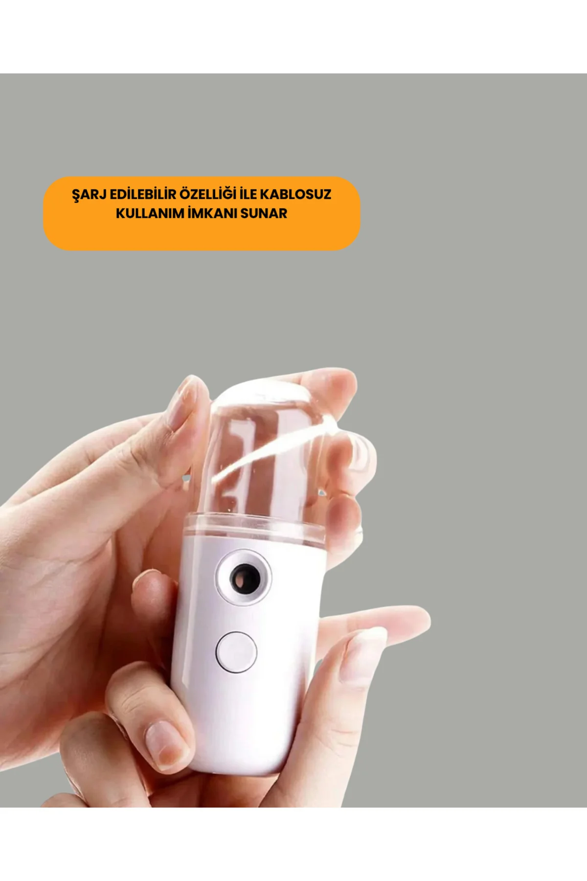 Mini Şarjlı Buhar Nemlendirici – Taşınabilir, Enerji Tasarruflu, Kablosuz Kullanım