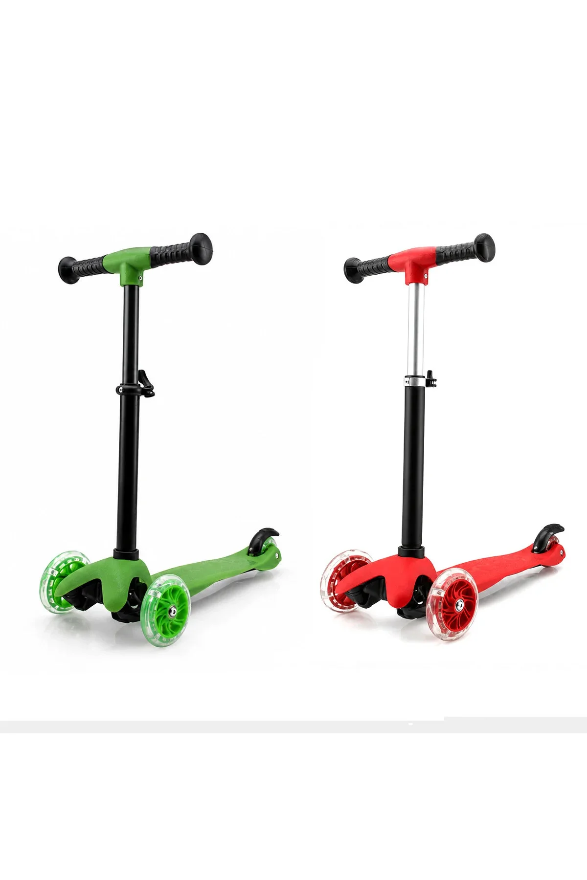 Mını Scooter Rıden Shıne Işıklı Scooter 55X57-64-71CM Fosforlu Renkli +2 Yaş - 40KG Max Taşıma Herha