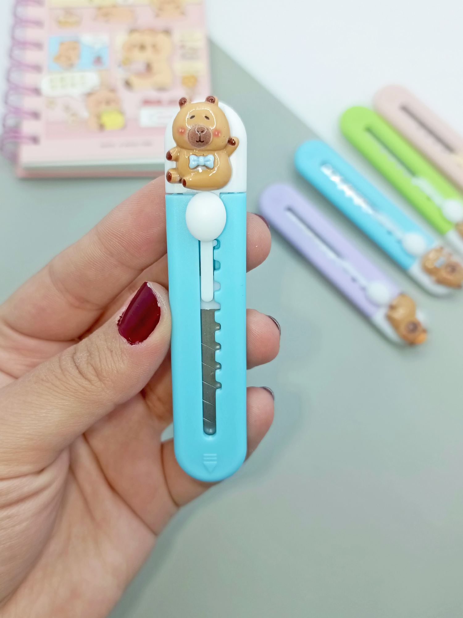 Limmy Mini Şekilli Falçata Maket Biçaği - Capybara Mavi