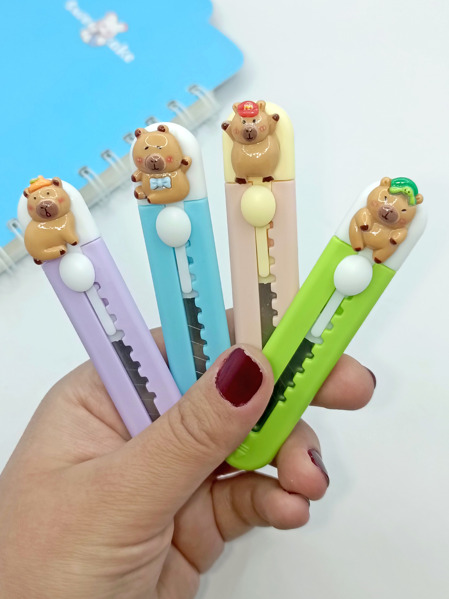 Limmy Mini Şekilli Falçata Maket Biçaği - Capybara Mavi