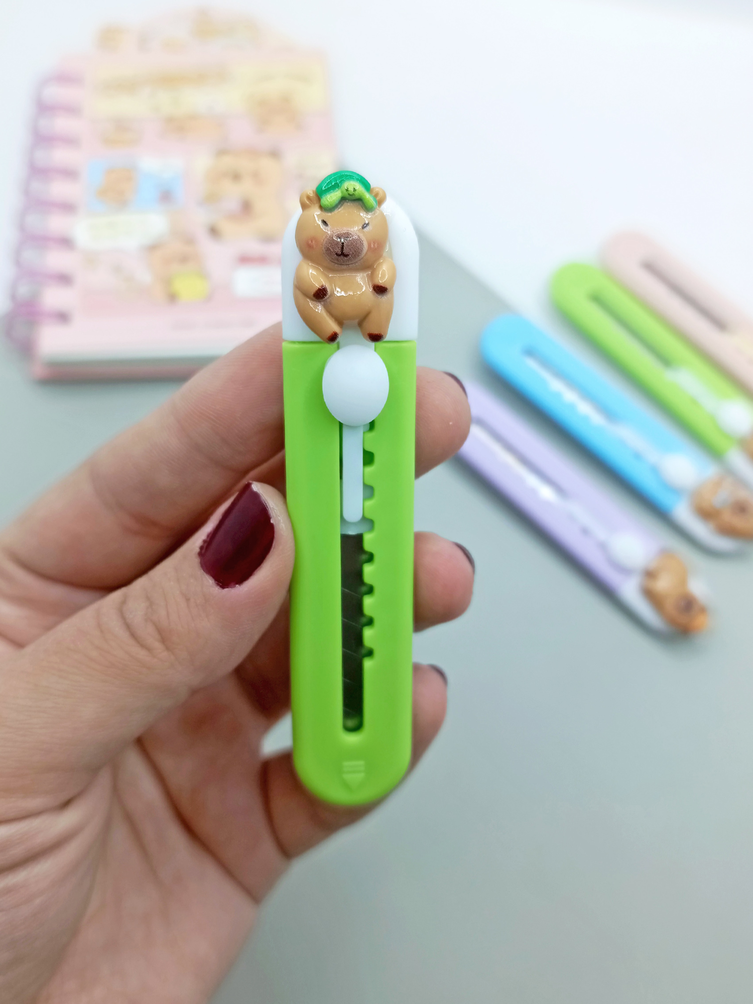 Limmy Mini Şekilli Falçata Maket Biçaği - Capybara Yeşil