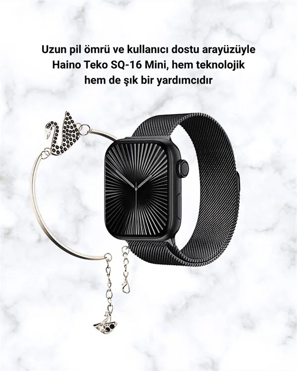 Mini Series 10 Akıllı Saat | 3 Kordon + Bileklik Hediyeli Tüm Telefonlarla Uyumlu