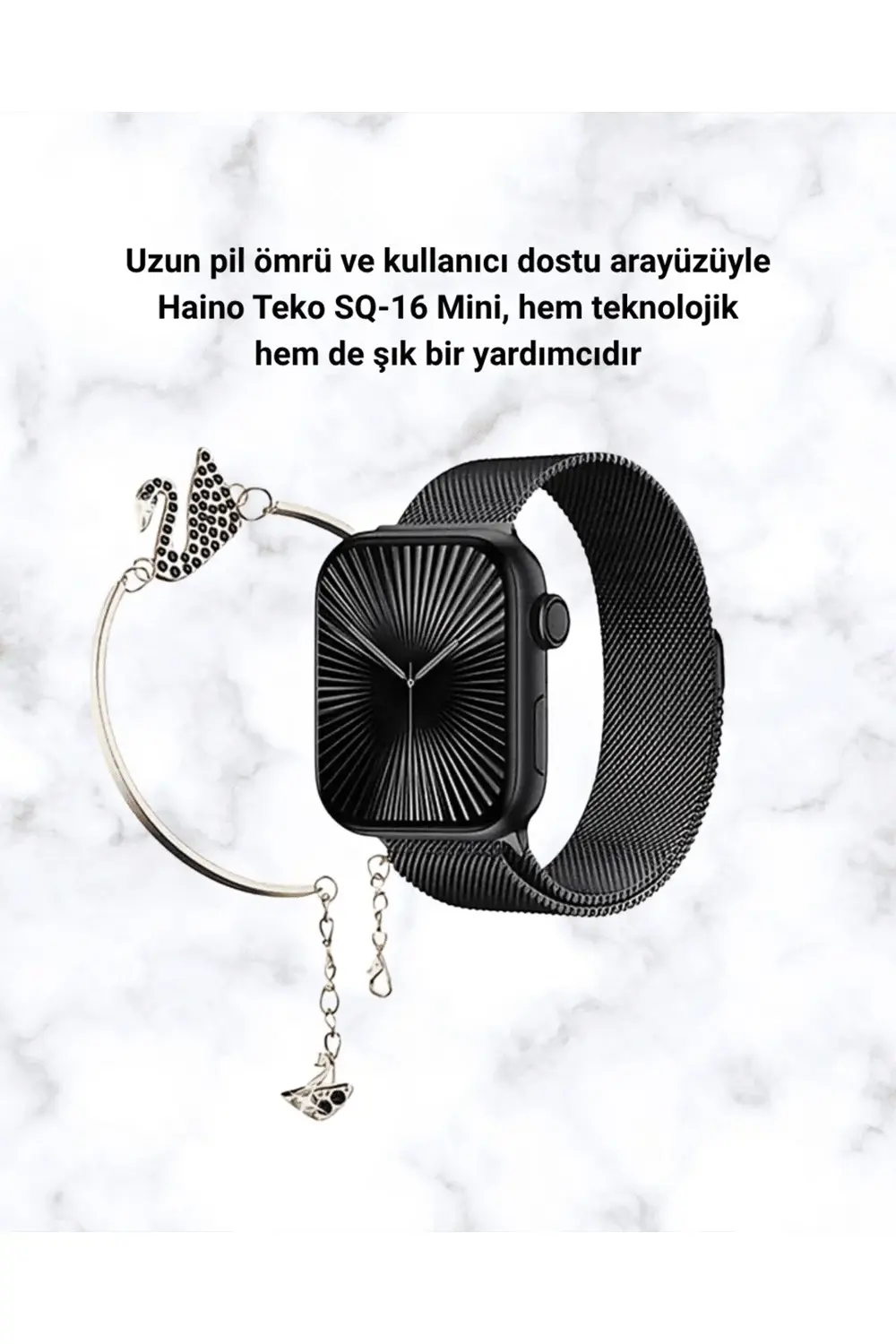 Mini Series 10 Akıllı Saat | 3 Kordon + Bileklik Hediyeli, Tüm Te