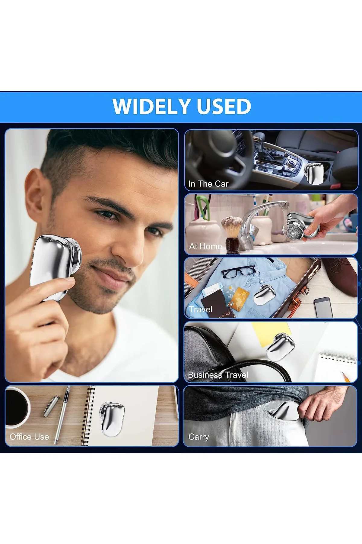 Mini Shaver Sıfır Sakal Taşınabilir Şarjlı Tıraş Makinesi IPX6 Korumalı