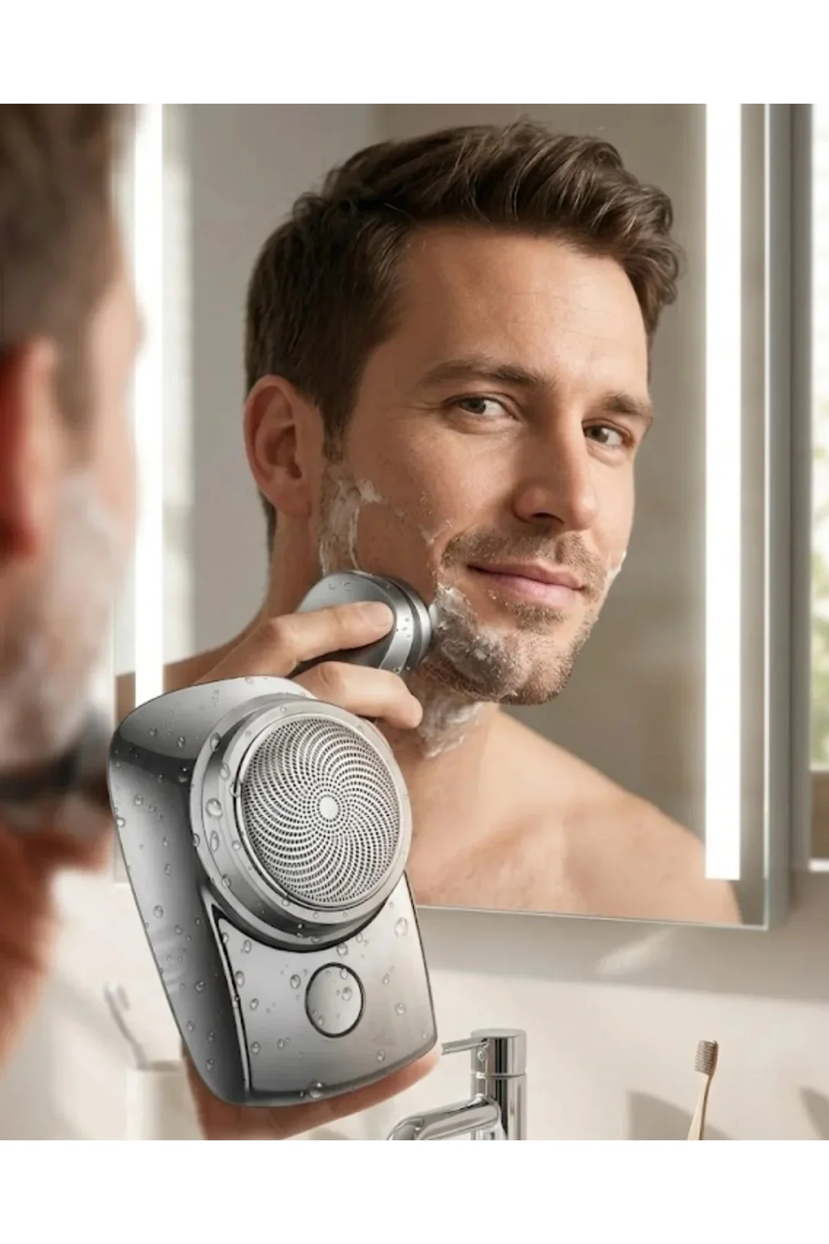 Mini Shaver Sıfır Sakal Taşınabilir Şarjlı Tıraş Makinesi IPX6 Korumalı USB