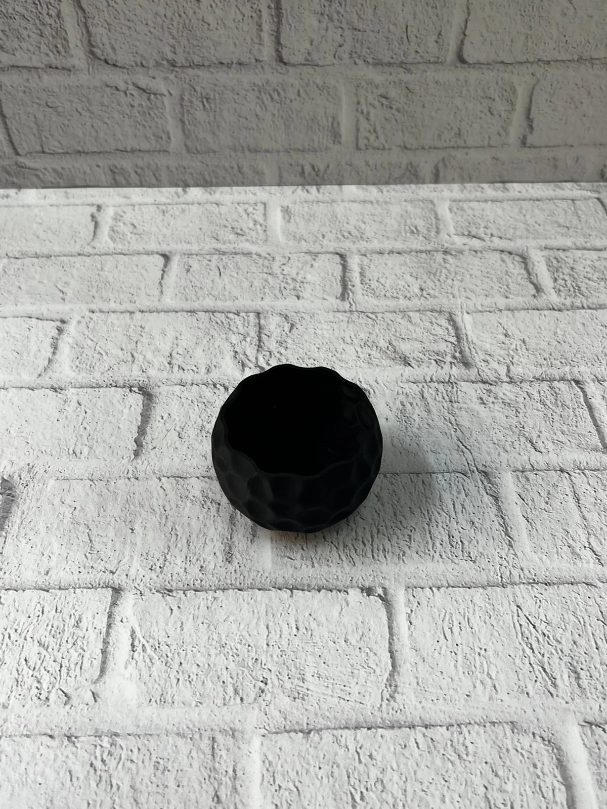 Mini Siyah Dekoratif Saksı 5 cm Modern Masaüstü Bitki Saksısı