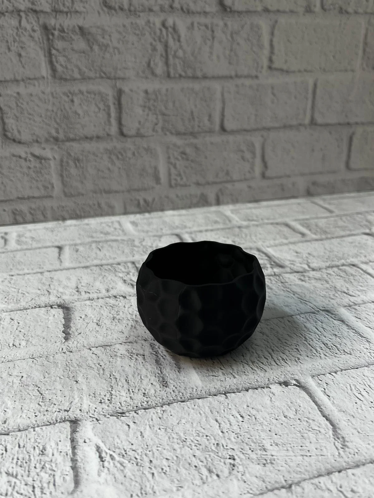 Mini Siyah Dekoratif Saksı 5 cm Modern Masaüstü Bitki Saksısı