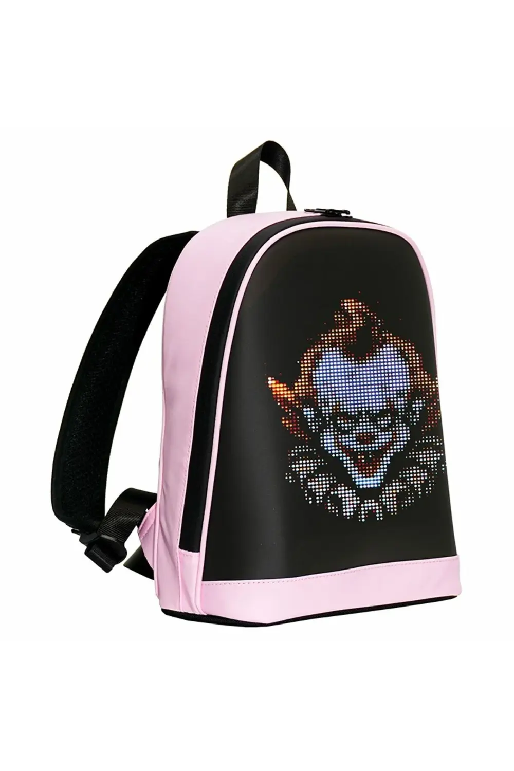 MİNİ SMART BAG Pembe Led Ekranlı Sırt Çantası, Motorcu Çantası