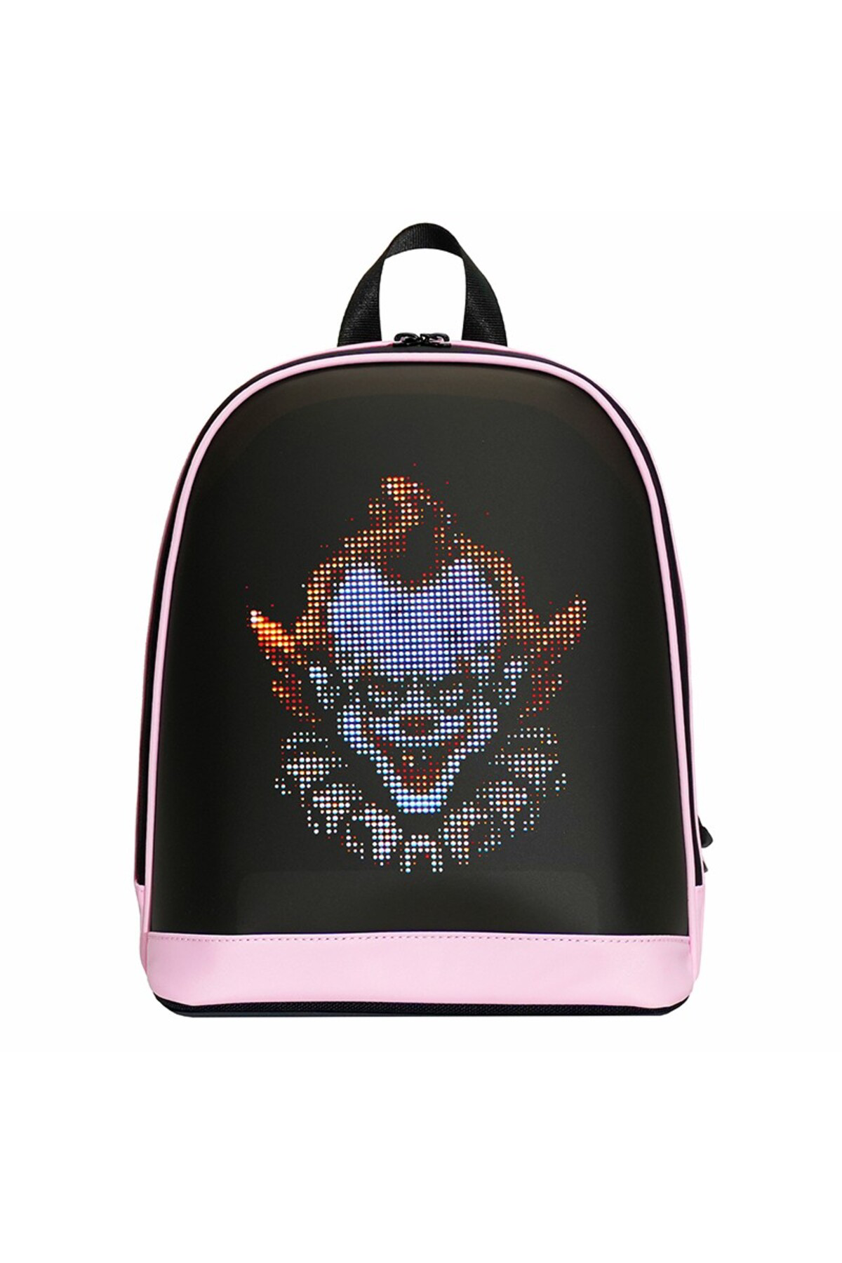 Prime Mini Smart Bag Pembe Led Ekranlı Sırt Çantası, Motorcu Çantası