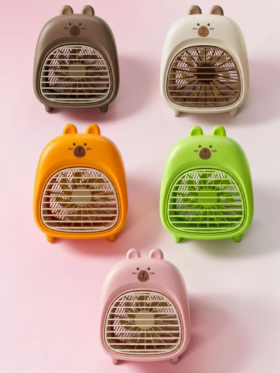 Mini Spray Fan Şarj Edilebilir Masaüstü Sevimli Ayı Fan-1 Adet Mini Spray Fan Şarj Edilebilir Masaüstü Sevimli Ayı Fan-1 Adet