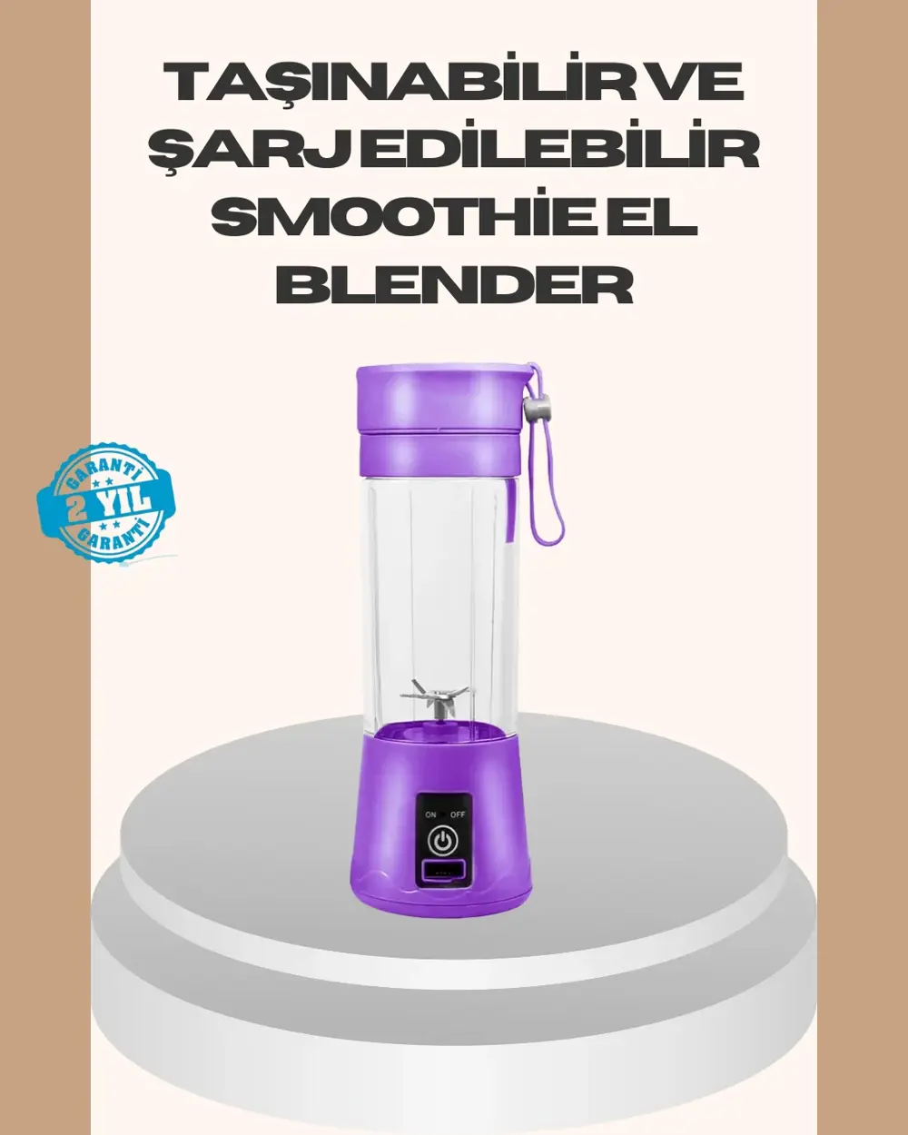 Mini Taşınabilir Blender 380ml USB Şarjlı Detoks Smoothie Hazırla