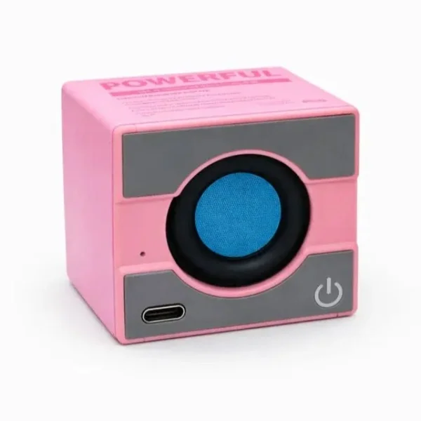 Mini Taşınabilir Hoparlör - Type C (USB-C) Şarj - Güçlü Bass - Küp Tasarım