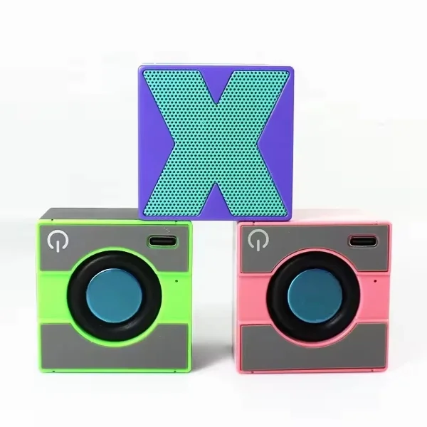 Mini Taşınabilir Hoparlör - Type C (USB-C) Şarj - Güçlü Bass - Küp Tasarım