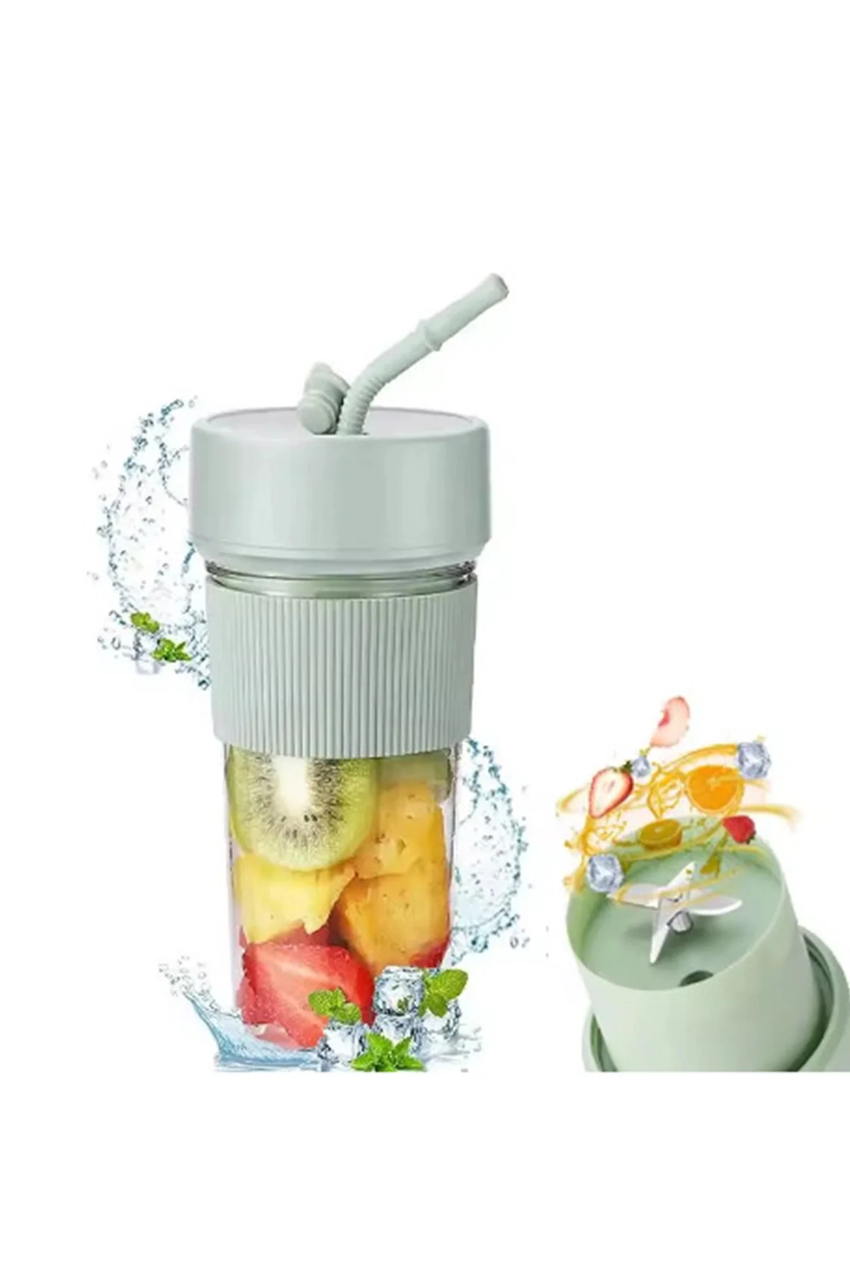 Mini Taşınabilir Mikser 350 Ml Smoothie Makinesi Meyve Sıkacağı Ş