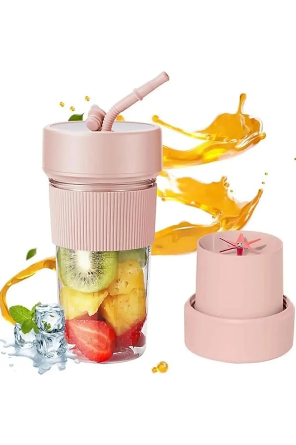 Mini Taşınabilir Mikser 350 Ml Smoothie Makinesi Meyve Sıkacağı Ş
