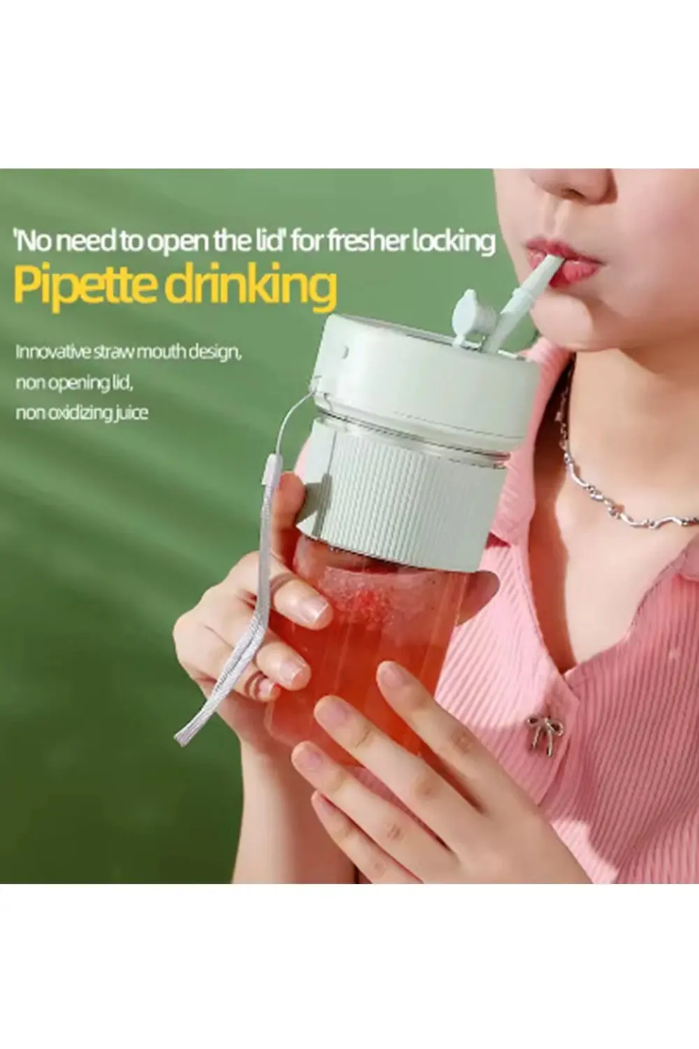 Mini Taşınabilir Mikser 350 Ml Smoothie Makinesi Meyve Sıkacağı Ş