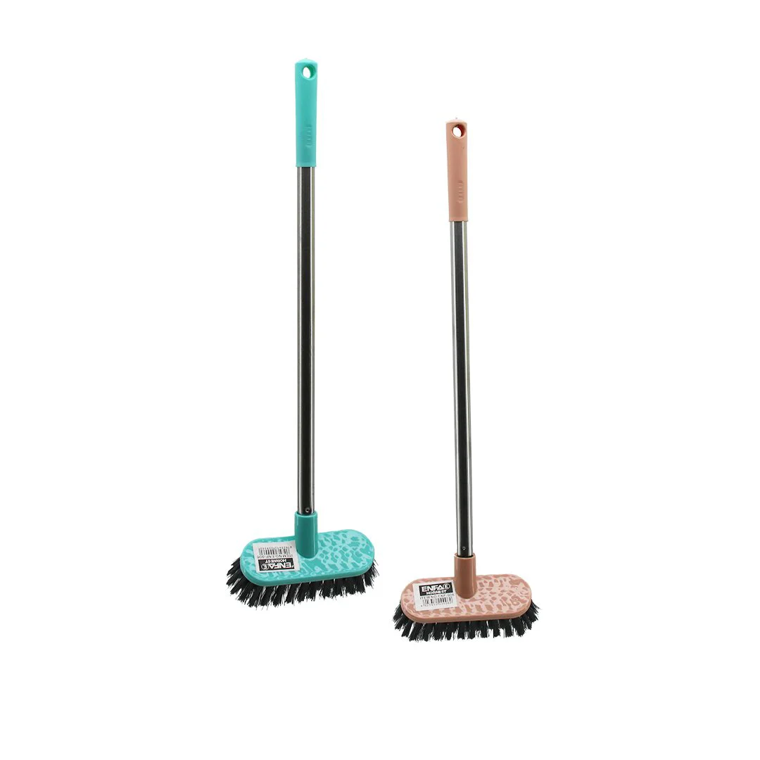 Mini Temizlik Fırçası Orta Sert Kıllar Metal SAPLI=40CM - 4.5X12.5CM