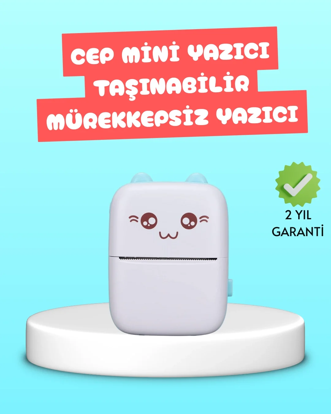 Mini Termal Yazıcı Kablosuz Taşınabilir Bluetooth Bağlantılı 200 DPI Mini Termal Yazıcı Kablosuz Taşınabilir Bluetooth Bağlantılı 200 DPI