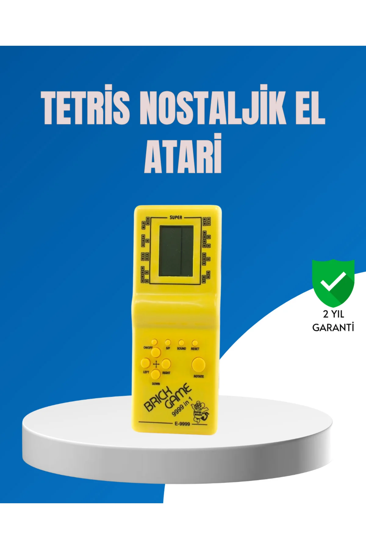 Mini Tetris El Aterisi – Taşınabilir Retro Oyun Konsolu Pil ile Ç