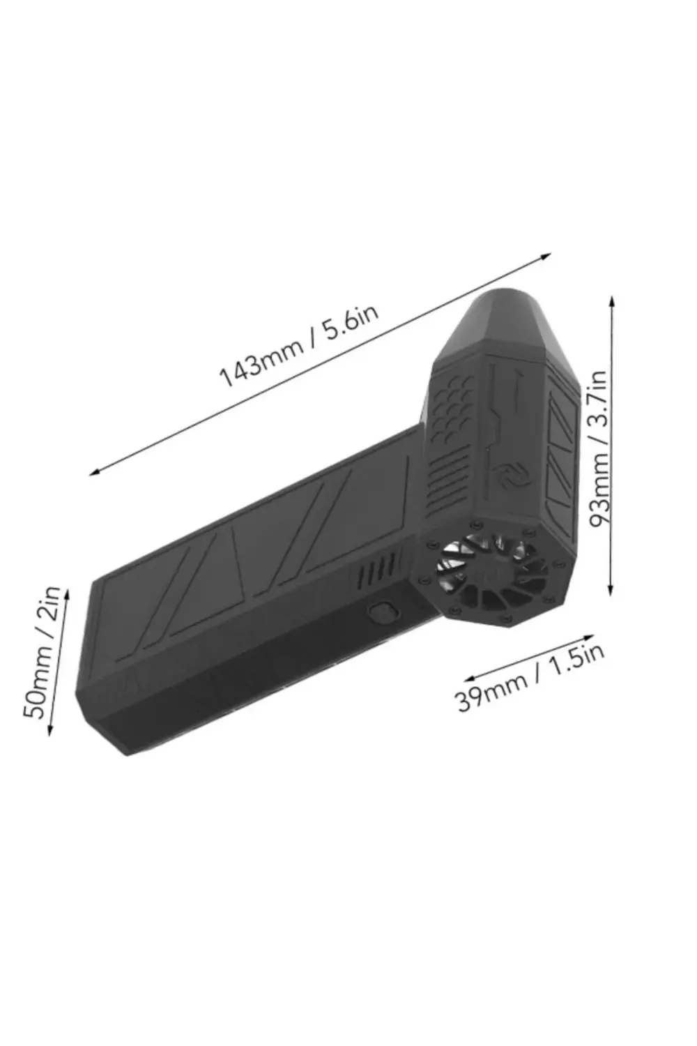 Mini Turbo Jet Fan (PLASTİK GÖVDE) , Mangal Üfleme, Araç Içi Temi