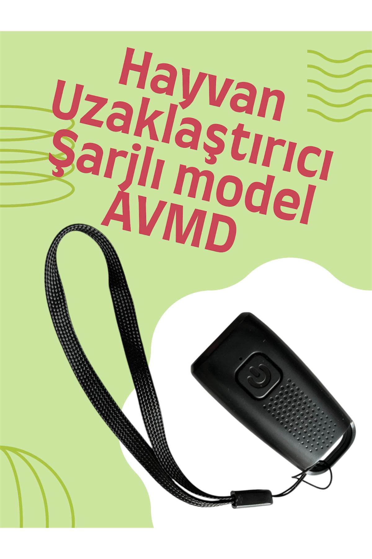 Ekvet Mini Ultrasonik Köpek Kovucu, Şarj Edilebilir, Usb Şarjı İle, Siy