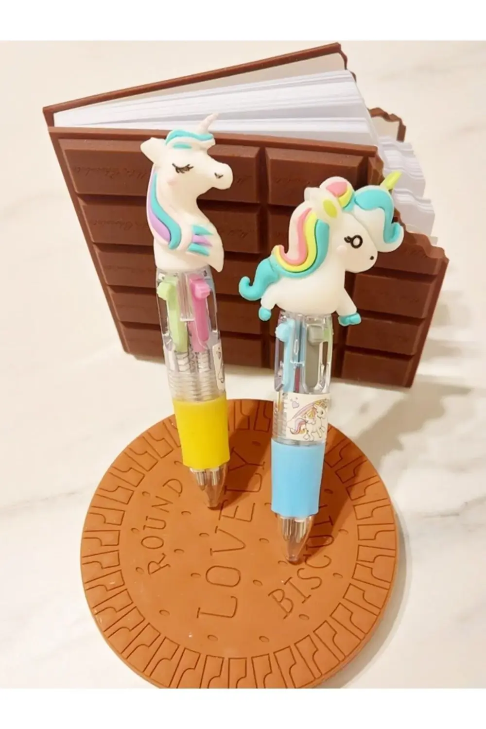 Mini Unicorn 4 Renkli Tükenmez Kalem - Çoklu Tükenmez Kalem Mini