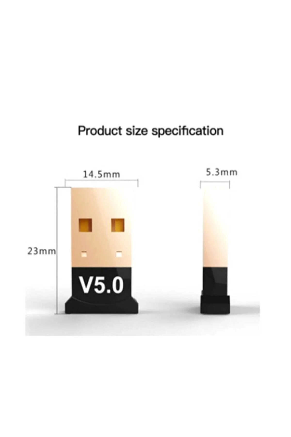 Mini USB Bluetooth adaptör, USB 3.0 bağlantı, Bluetooth destekli, turkuaz renk, 2 yıl garantili