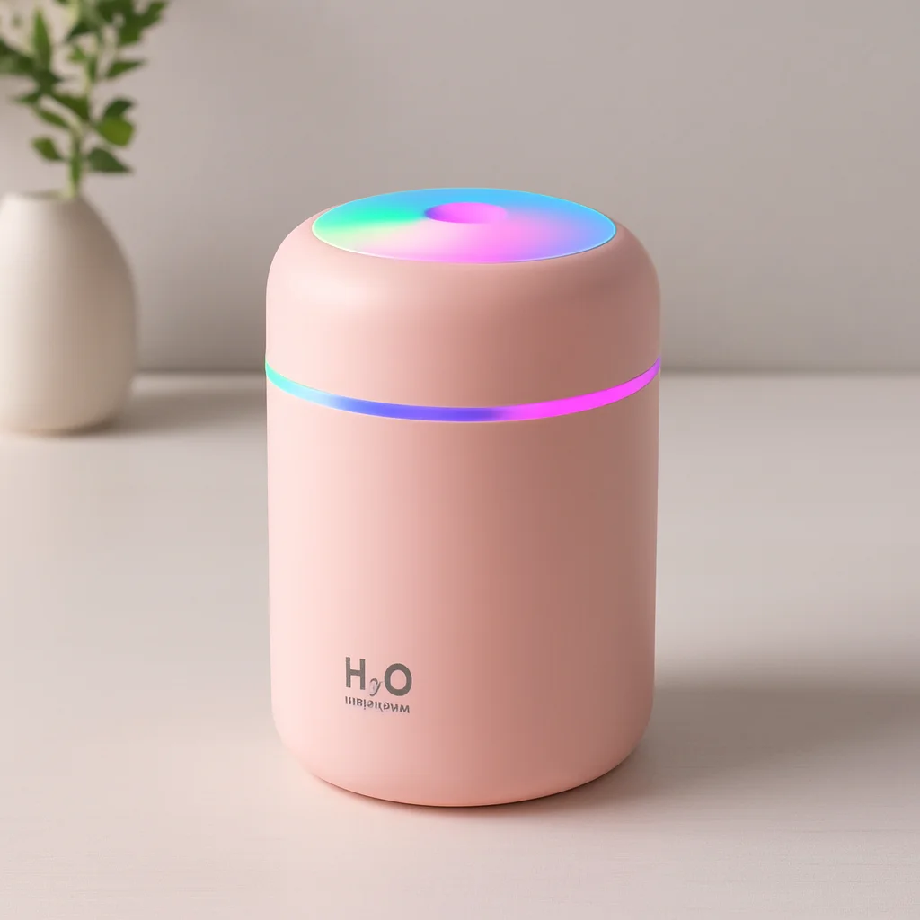 Mini USB Hava Nemlendirici 300ml - Işıklı Taşınabilir Aroma Difüzör