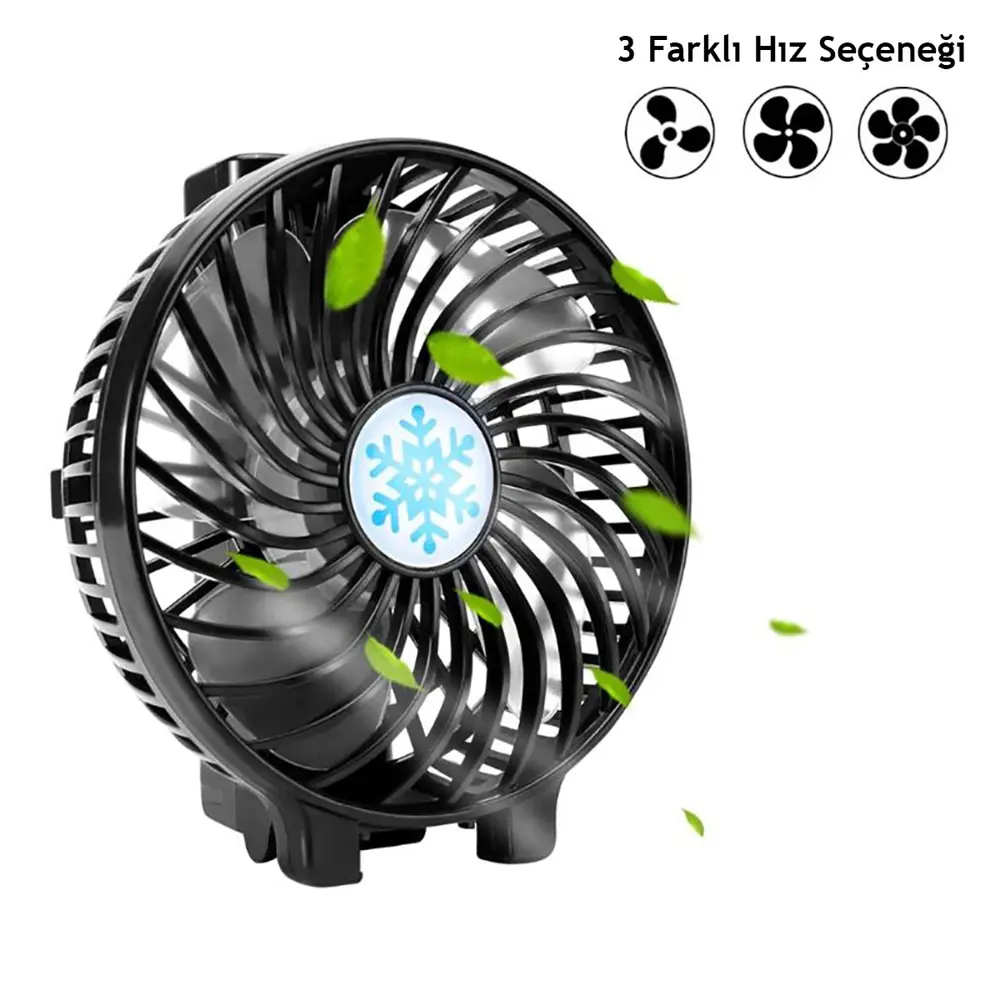 Mini USB Katlanır Taşınabilir El Fanı Siyah (4741)