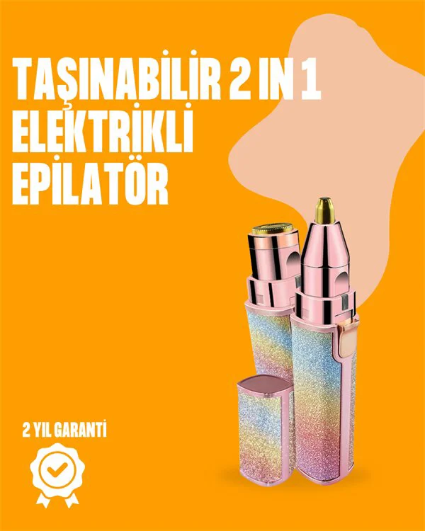 Mini USB Şarjlı Elektrikli Epilatör – Kaş ve Yüz Tüy Temizliği 2'si 1 Arada